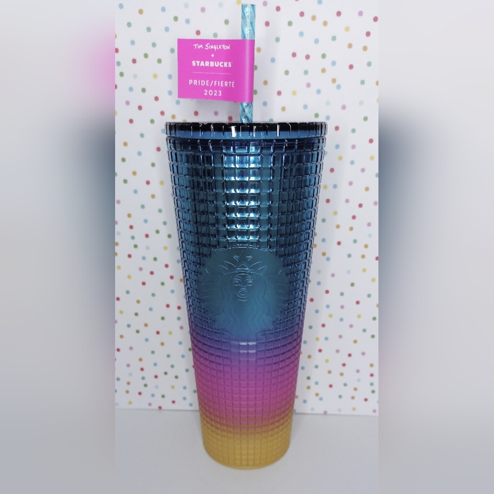 NEW 24 Ounce Starbucks Rainbow Pride 2023 Studded Travel Cup (Tim Singleton)